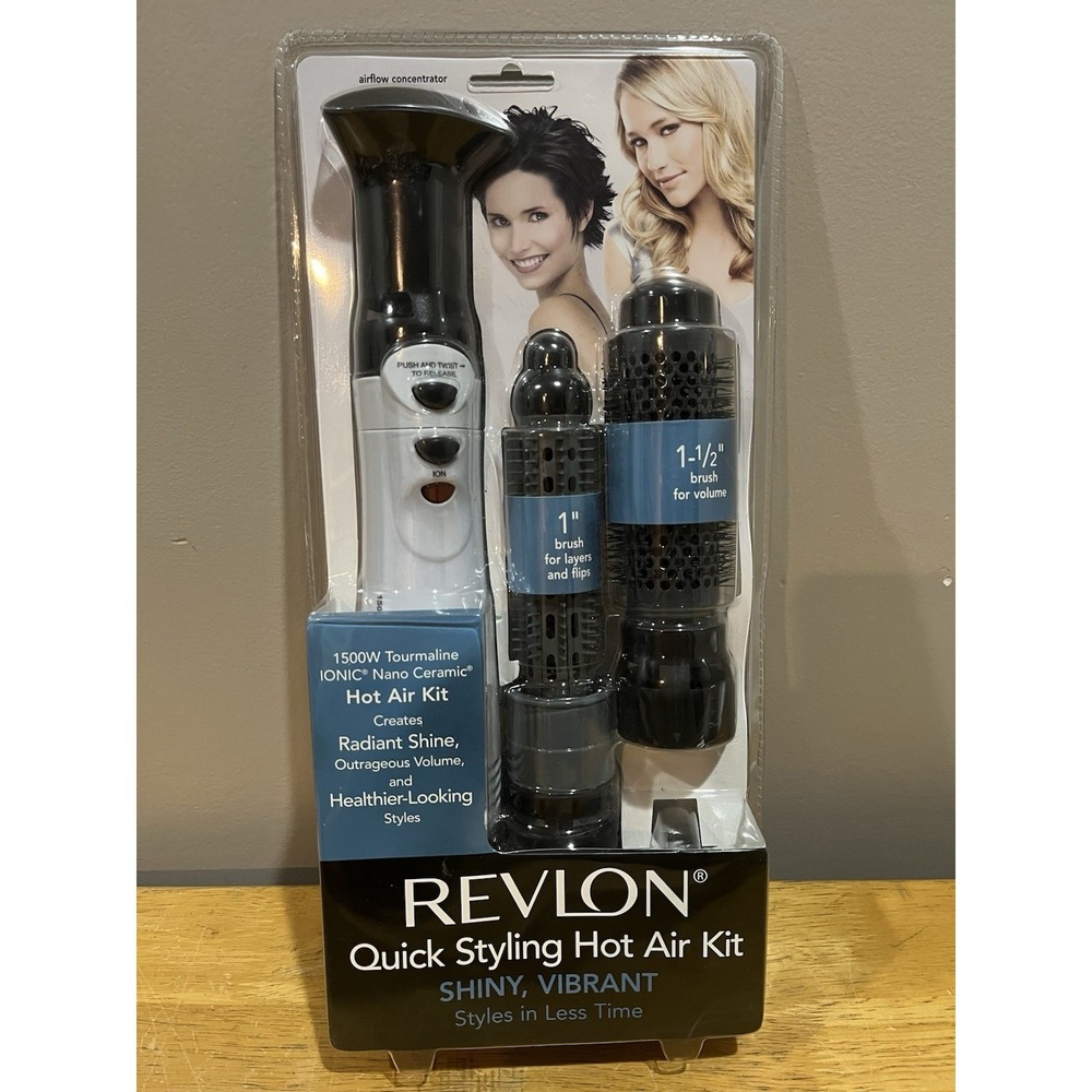 Revlon 1500w Quick Styling Hot Air Kit Tourmaline Shiny Styler RARE 2009
